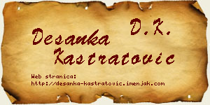 Desanka Kastratović vizit kartica